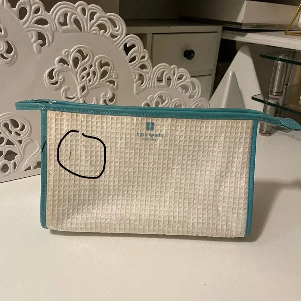 Kate Spade large gorgeous new condition make up bag very clean inside
